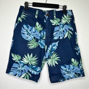 NWT American Eagle Men’s Blue Tropical Print Chino Short 10”